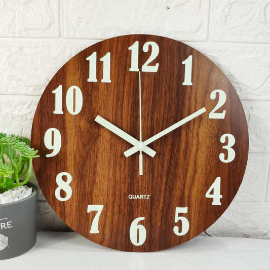 Glow Wood Wall Clock