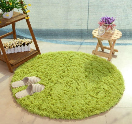 Fluffy Round Rug Carpets For Living Room Decor Faux