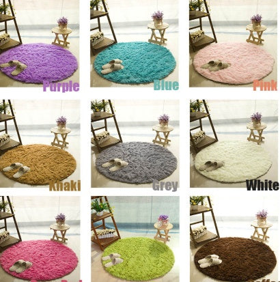 Fluffy Round Rug Carpets For Living Room Decor Faux