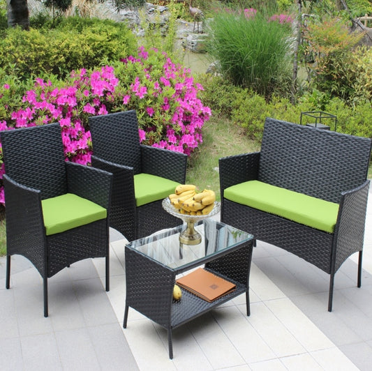 4PC Rattan Patio Furniture